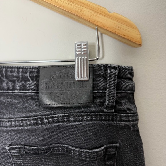 Harley Davidson Motorcycles Black Womens Bootcut Jeans Stretch Size 16 - Picture 6 of 11